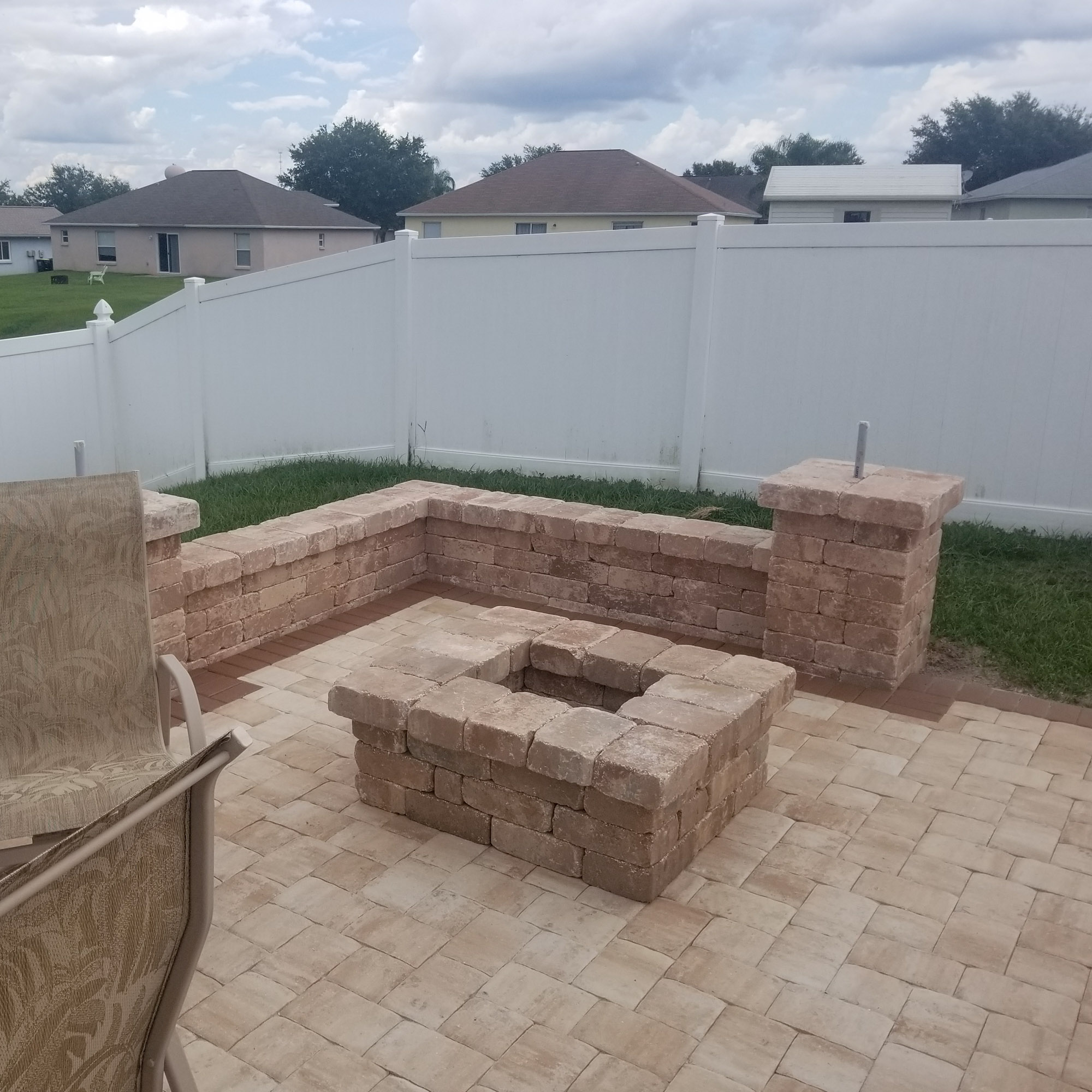 custom firepit installs in land o lakes fl